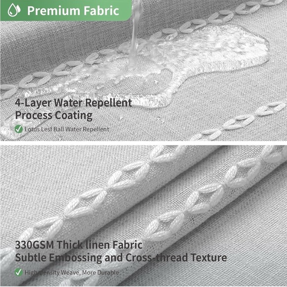 Eachope Grey Farmhouse No Hook Shower Curtain Boho Gray, Size 71x74 - Picture 4 of 9